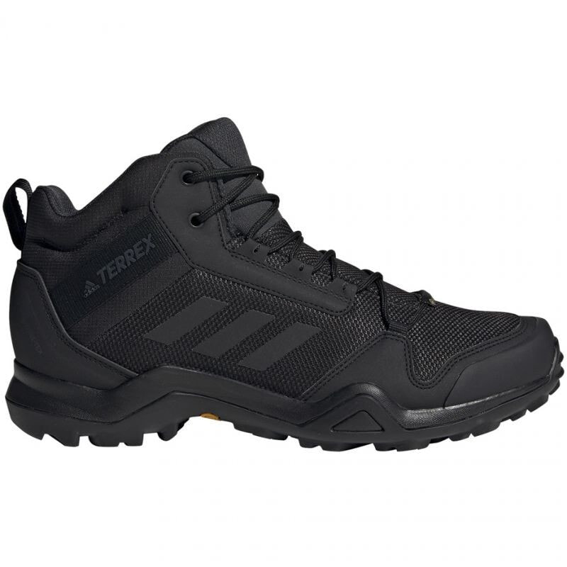 Мужские кроссовки спортивные треккинговые черные  текстильные высокие демисезонные Adidas Terrex AX3 MID GTX VZ M BC0466 trekking shoes