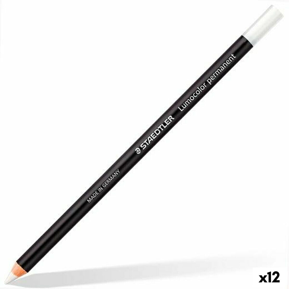 Pencils Staedtler Lumocolor Permanent Glasochrom Permanent White (12 Units)