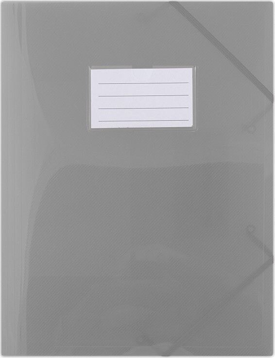 Donau Folder with rubber band DONAU, PP, A4, 480 micron, 3-compartments, semi-transparent smoke