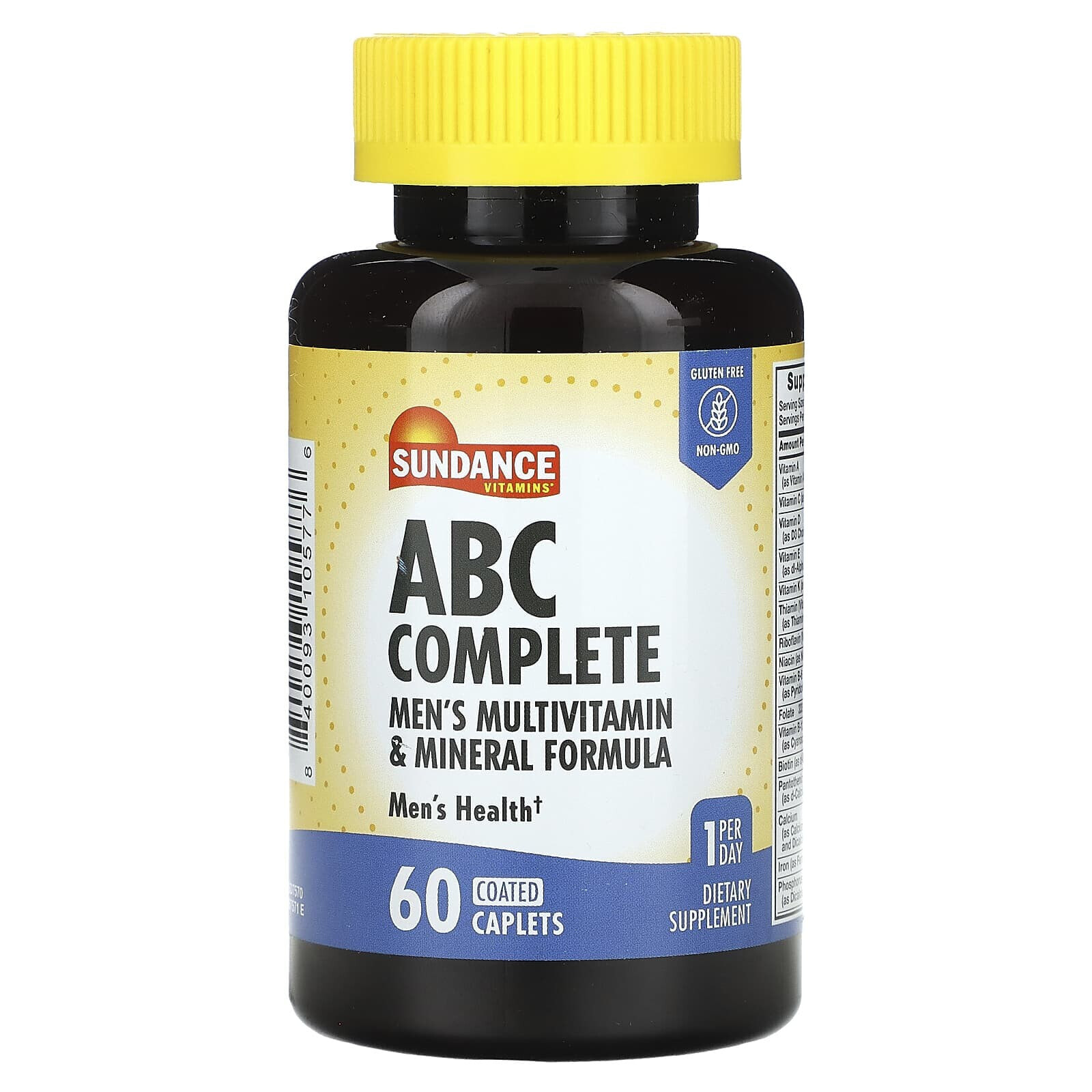 Sundance, ABC Complete Men's Multivitamin & Mineral Formula, 60 Coated Caplets