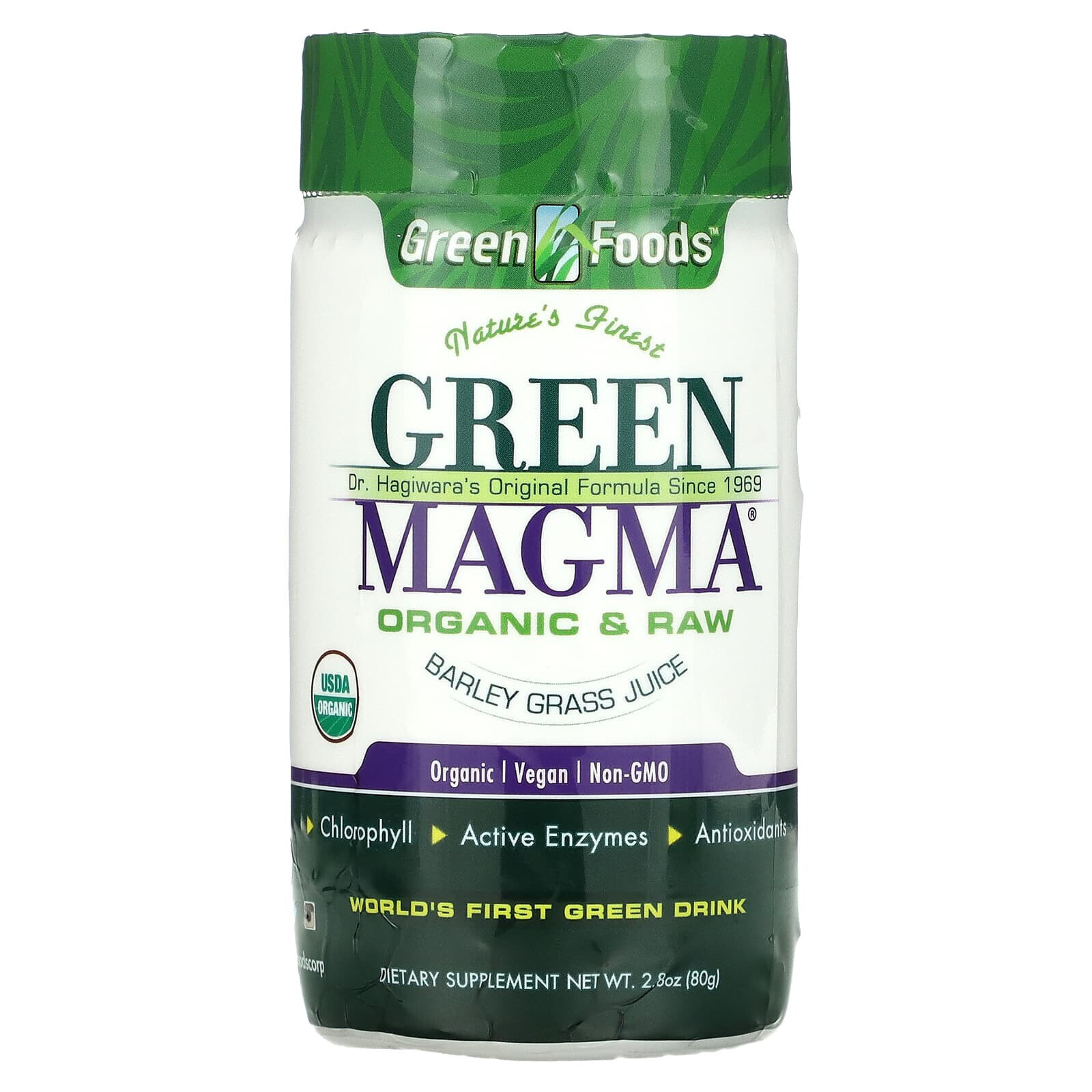 Green Foods Corporation, Green Magma, сок из зеленых побегов ячменя в порошке, 300 г (10,6 унции)