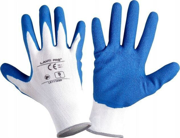 Lahti Pro gloves navy blue-white, 12 pairs "8" (L211108W)