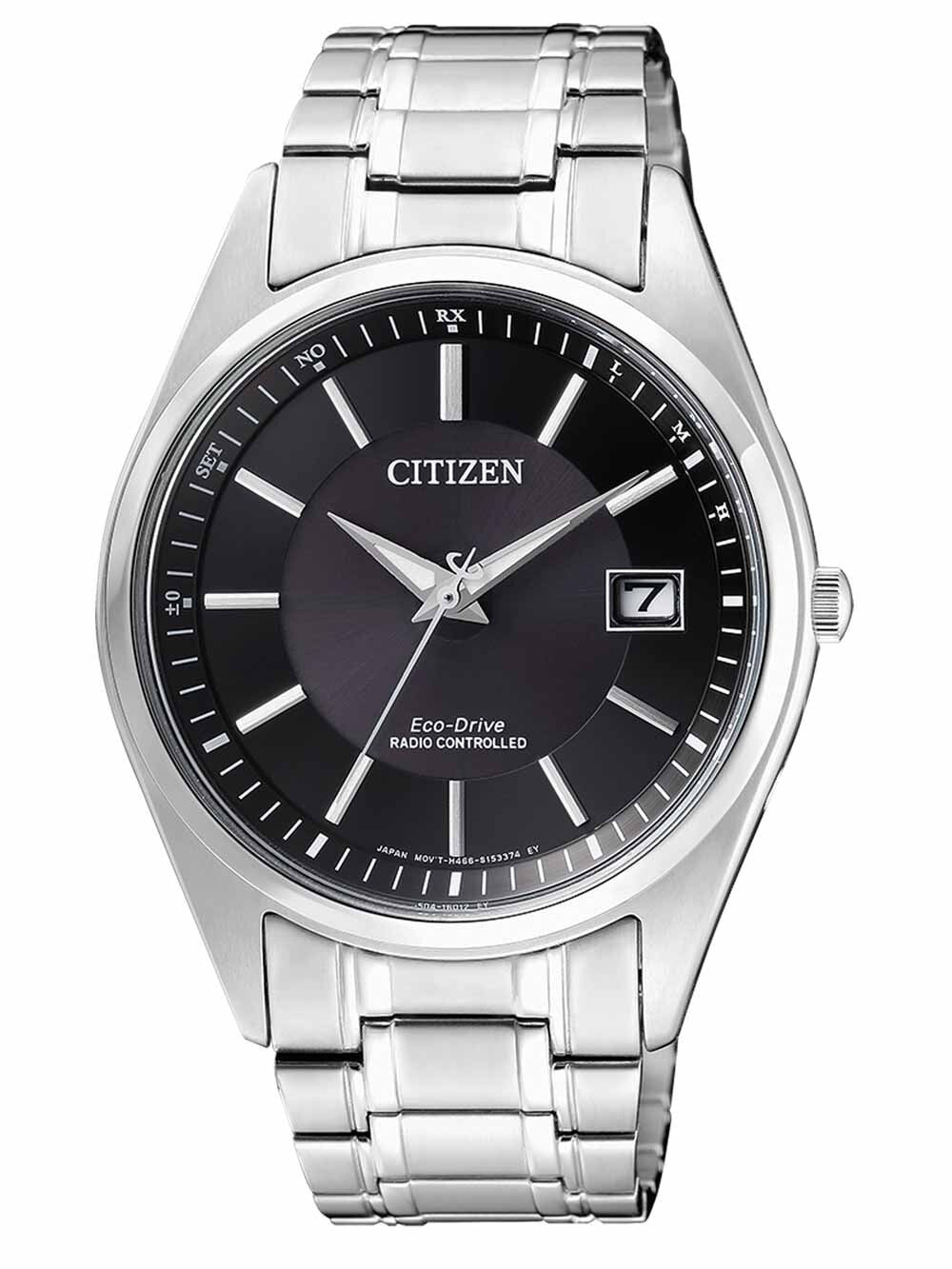 Мужские наручные часы с серебряным браслетом Citizen AS2050-87E Eco-Drive Mens Radio Controlled 39mm 10 ATM