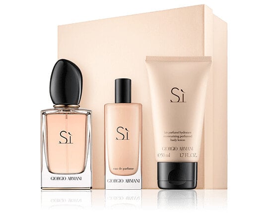 Giorgio Armani Sì 50 ml EdP Set mit Shower Gel + Body Lotion