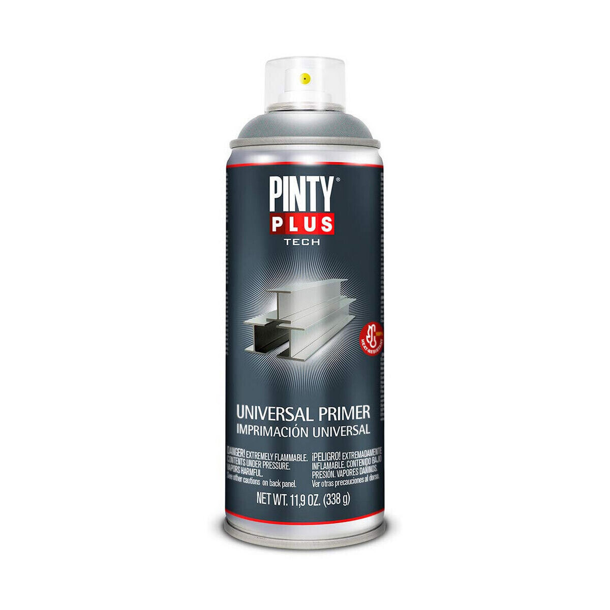 Аэрозольная краска Pintyplus Tech I113 Универсальный 400 ml грунтование Серый