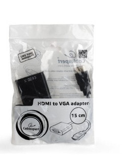 Gembird A-HDMI-VGA-04 кабельный разъем/переходник Черный