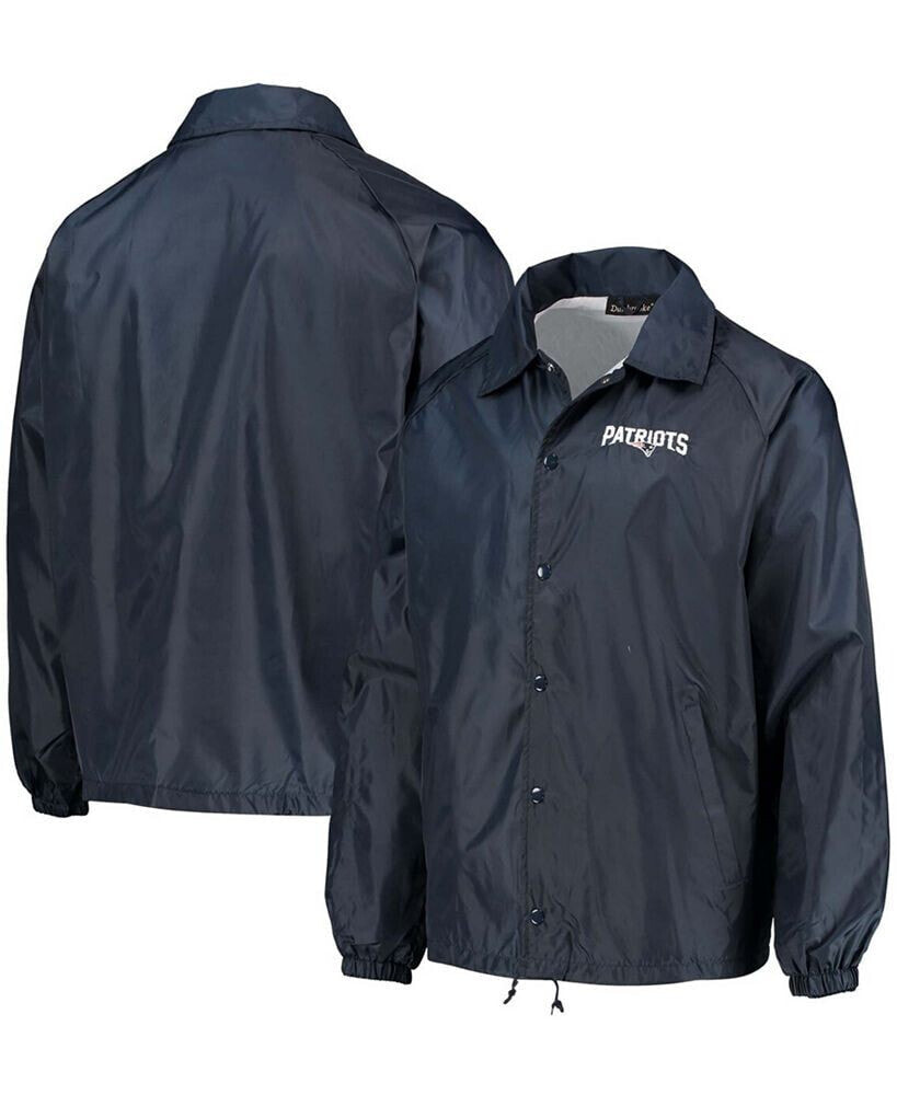 Dunbrooke men's Navy New England Patriots Coaches Classic Raglan Full-Snap Windbreaker Jacket