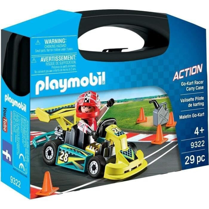 Игровой набор с элементами конструктора Playmobil Action 9322 Возьми с собой: Картинг