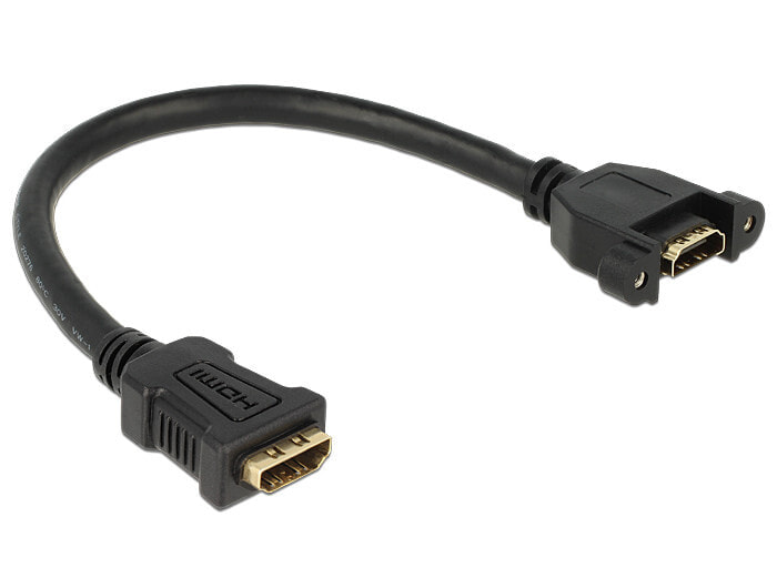 DeLOCK 0.25m 2xHDMI HDMI кабель 0,25 m HDMI Тип A (Стандарт) Черный 85100