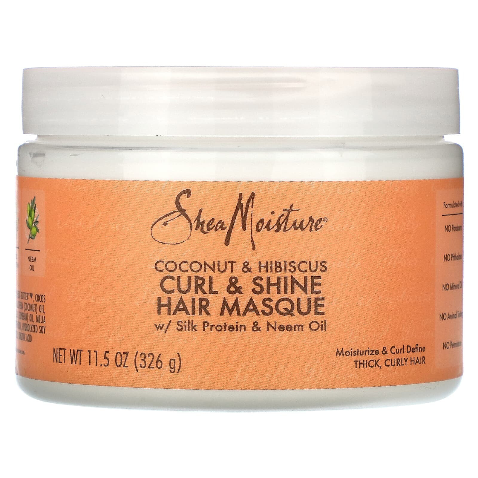 Curl & Shine Hair Masque, Coconut & Hibiscus, 11.5 oz (326 g)