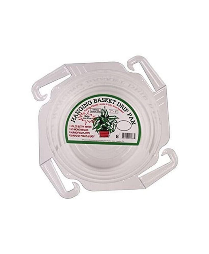 Curtis Wagner Plastics hB-8050 Hanging Basket Drip Pan, 8-Inch, Clear 1 Count