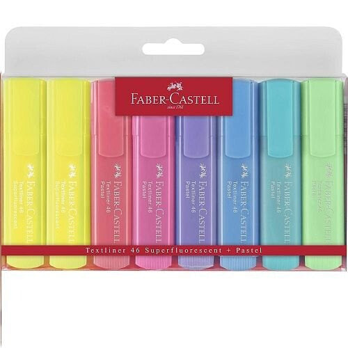 FABER CASTELL Set Of 8 Felt-Tip Pens 1546 Pastel