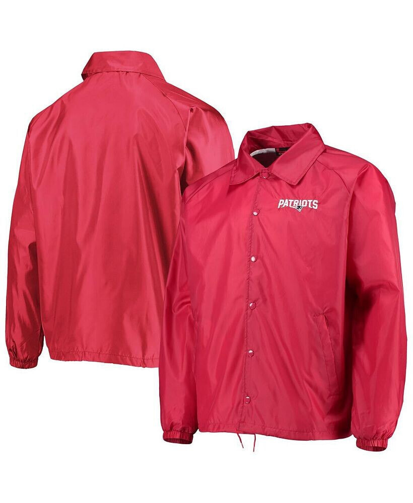 Dunbrooke men's Red New England Patriots Coaches Classic Raglan Full-Snap Windbreaker Jacket