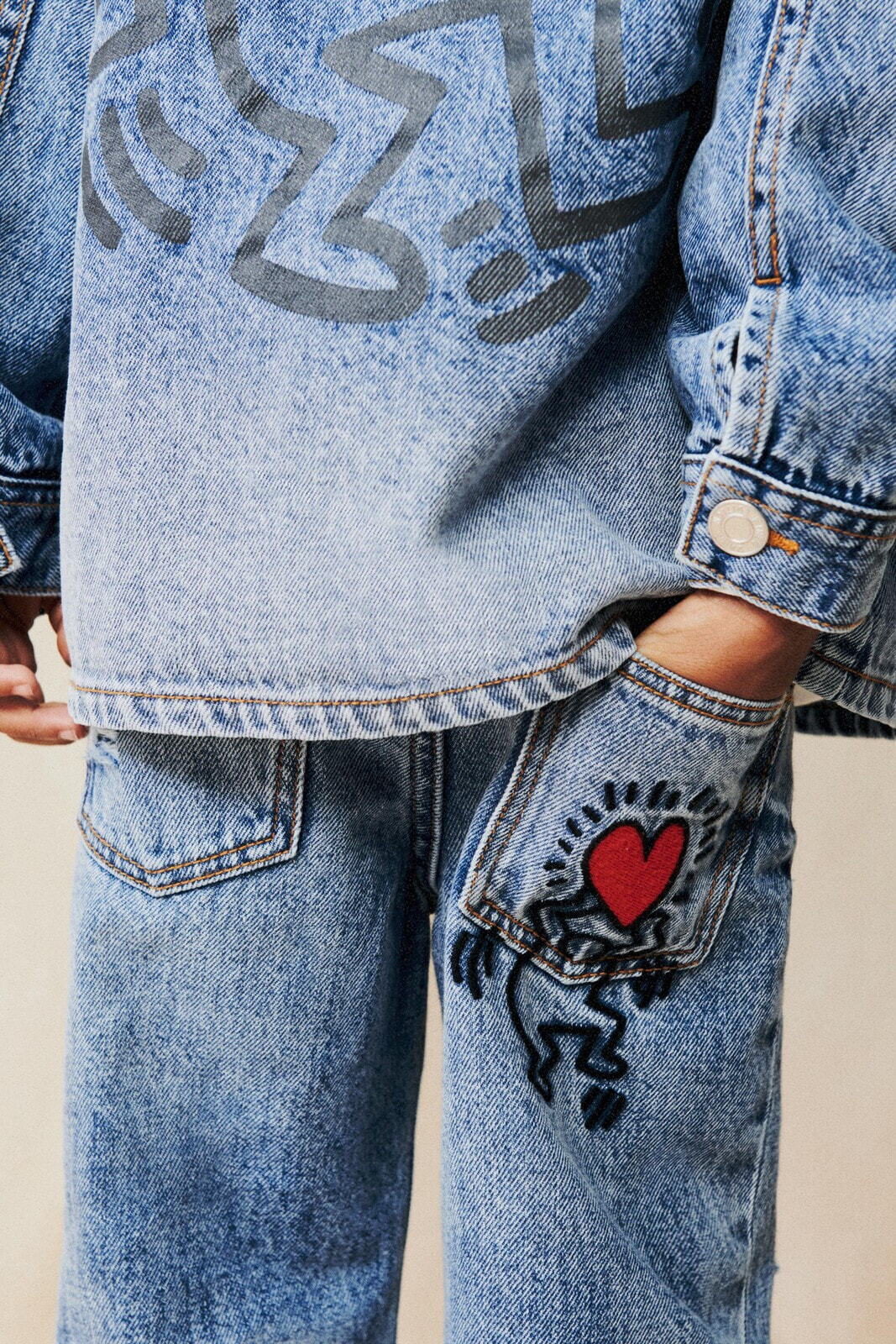 Keith haring ® denim trousers