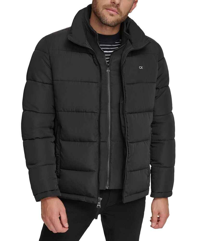Calvin Klein men's Puffer With Set In Bib Detail, Created for Macy's
