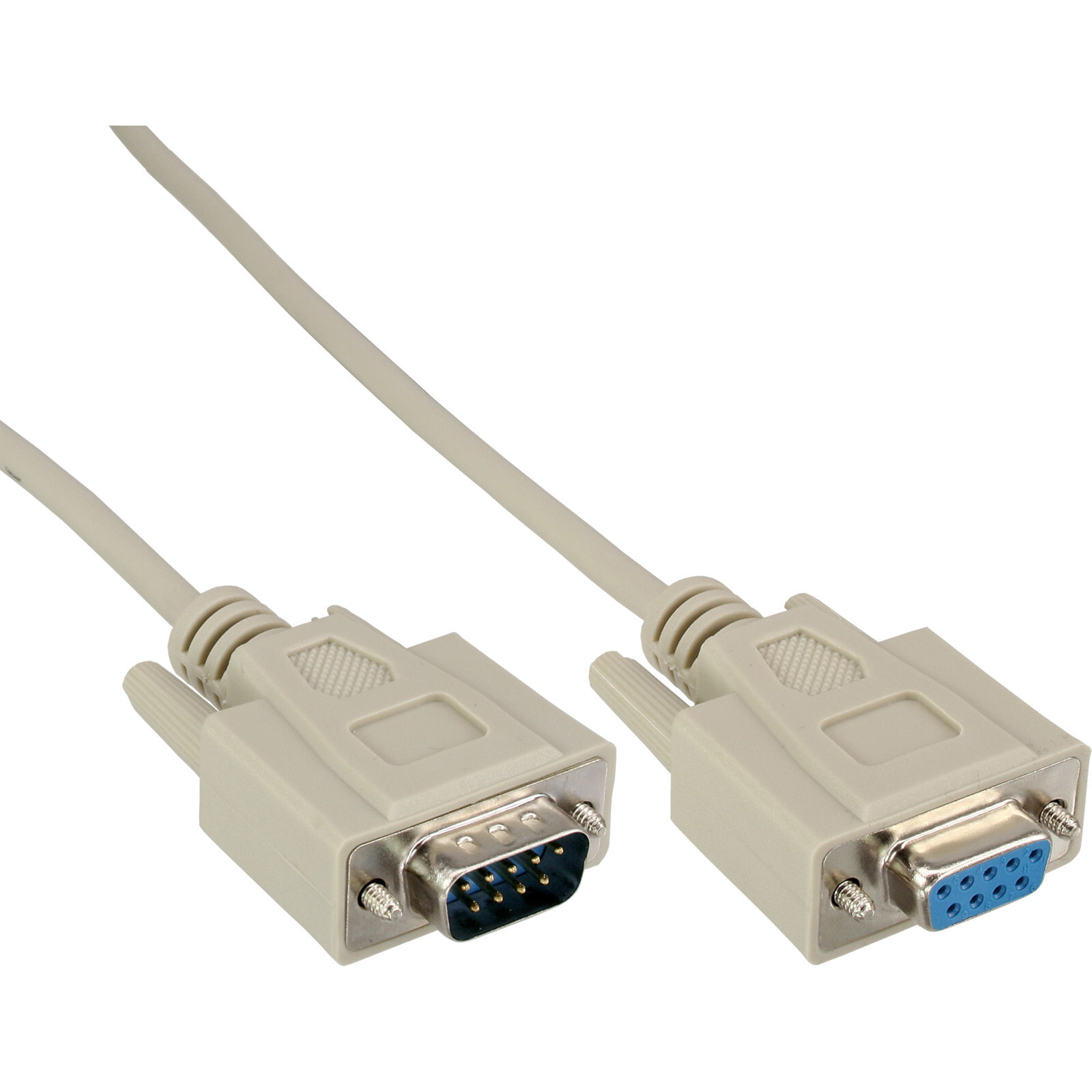 InLine Serial cable DB9 M/F 15m кабель последовательной связи Серый male 9pin Sub D female 9pin Sub D 12211
