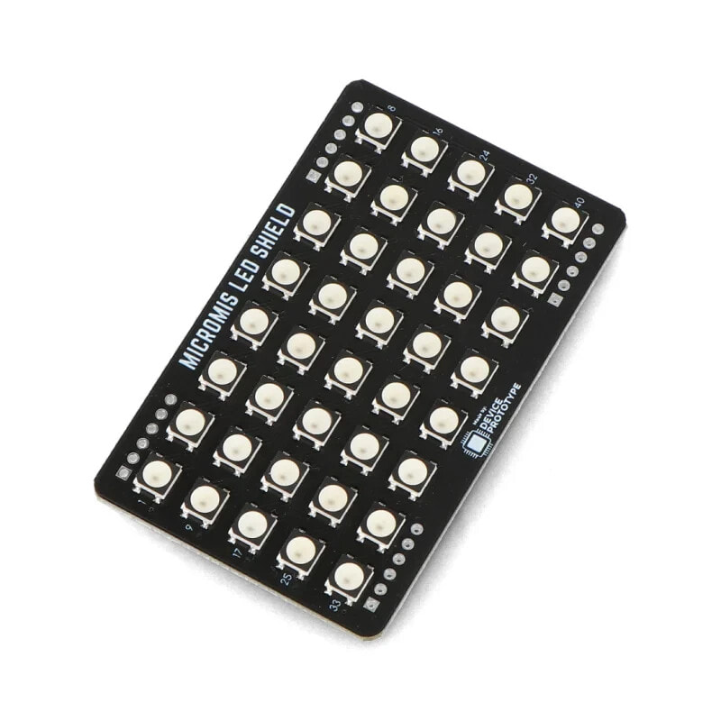 Device Prototype Micromis LED Shield - a module with a 5x8 LED matrix - for Micromis Base V1