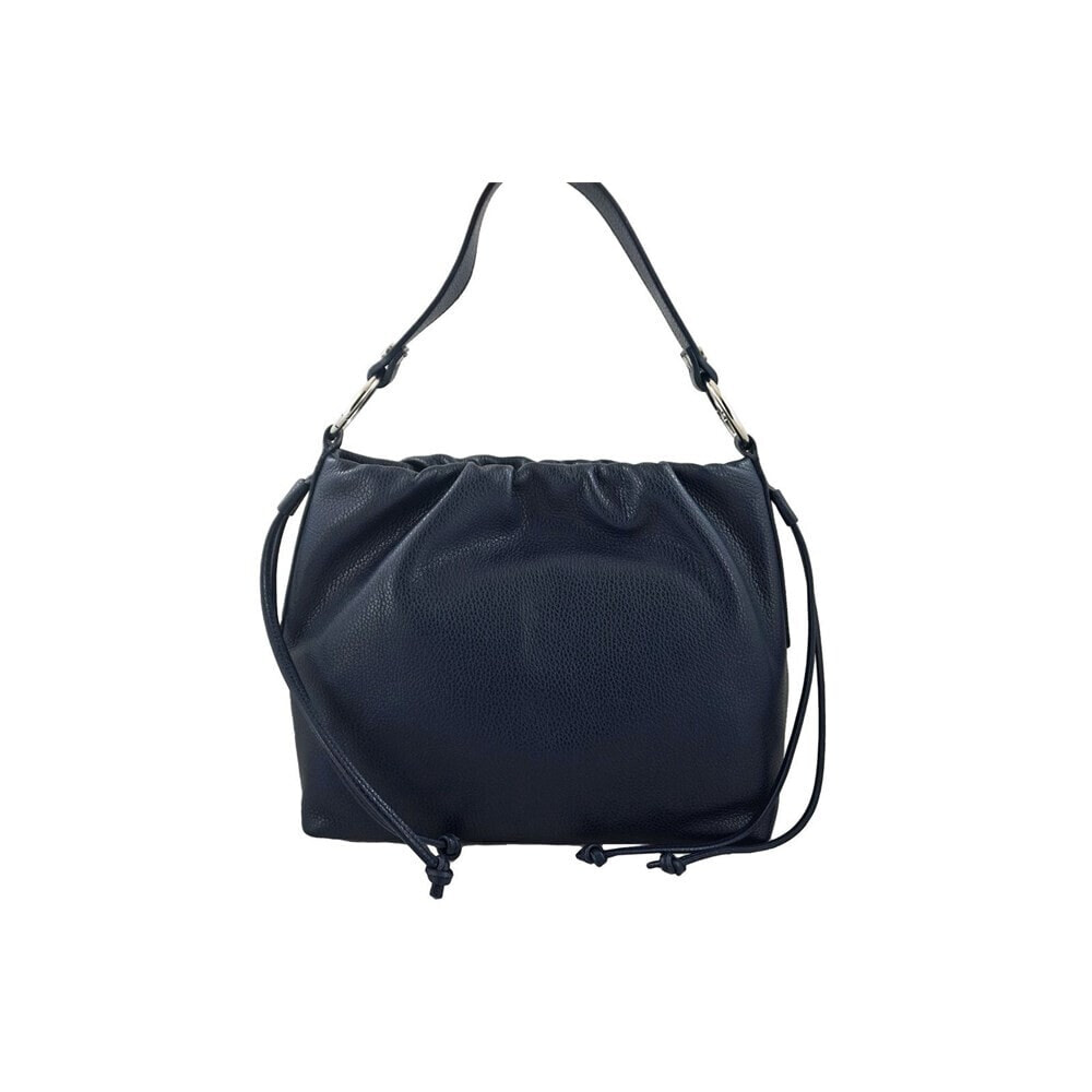 Женская сумка объемная кожаная темно-синяя Barberini's