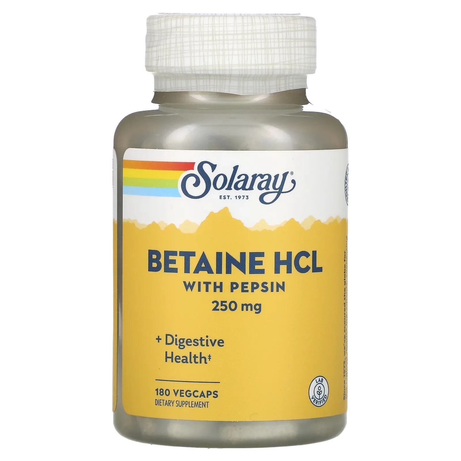 High Potency Betaine HCl with Pepsin, 100 VegCaps