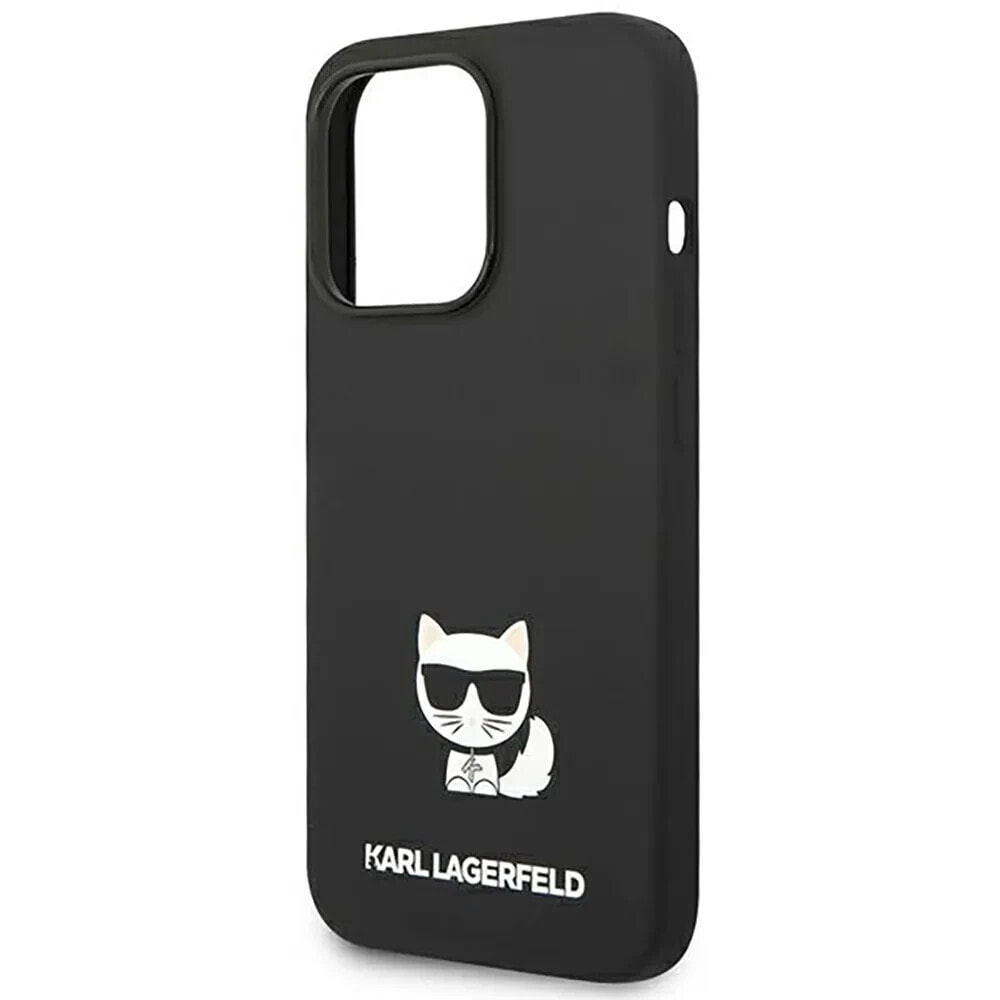 KARL LAGERFELD Klhcp14Lslctbk iPhone 14 Pro 6.1 Silicone Choupette Body phone case