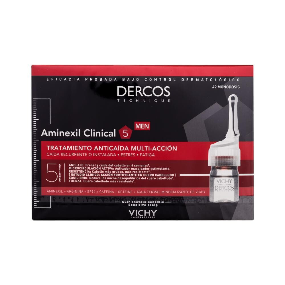 Vichy Dercos Aminexil Clinical 5 21x6 ml mittel gegen haarausfall für Herren Haarkur 21 x 6 ml + Applikator 1 St