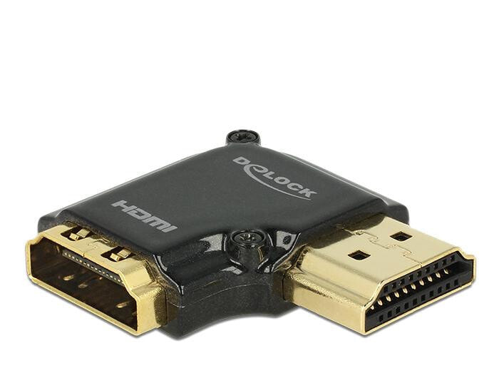 DeLOCK HDMI-A/HDMI-A, F/M, 90° Черный 65661