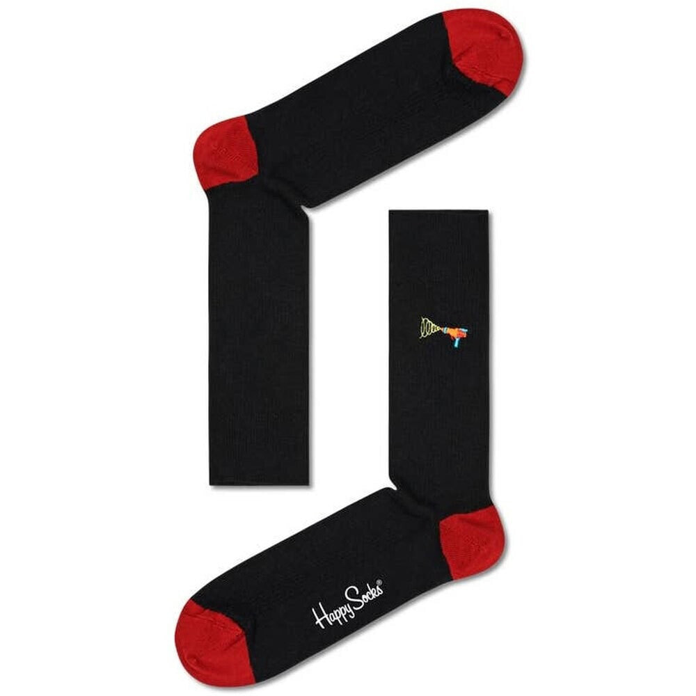 Happy Socks Ribbed Embroidery Lazer Quest Socks