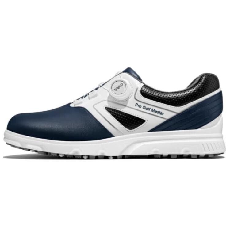 PGM Golf Shoes Men Low-Top White Navy Blue