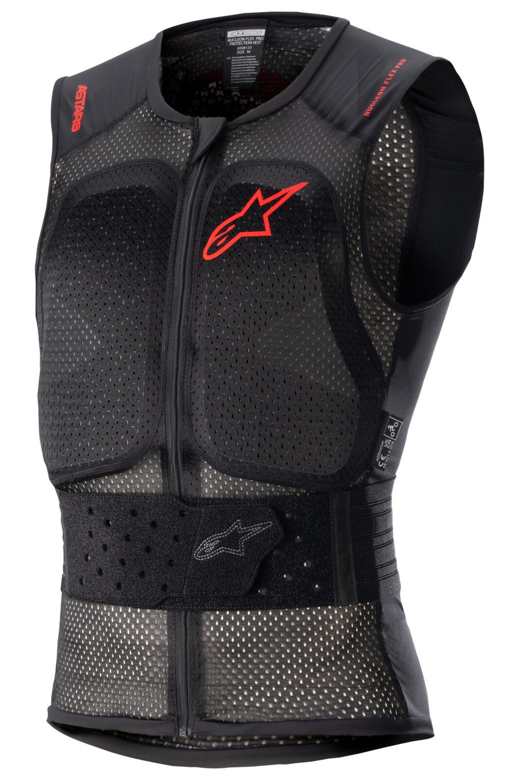 Protektorenweste Alpinestars Nucleon Flex Pro Transparent Smoke Rot-Schwarz