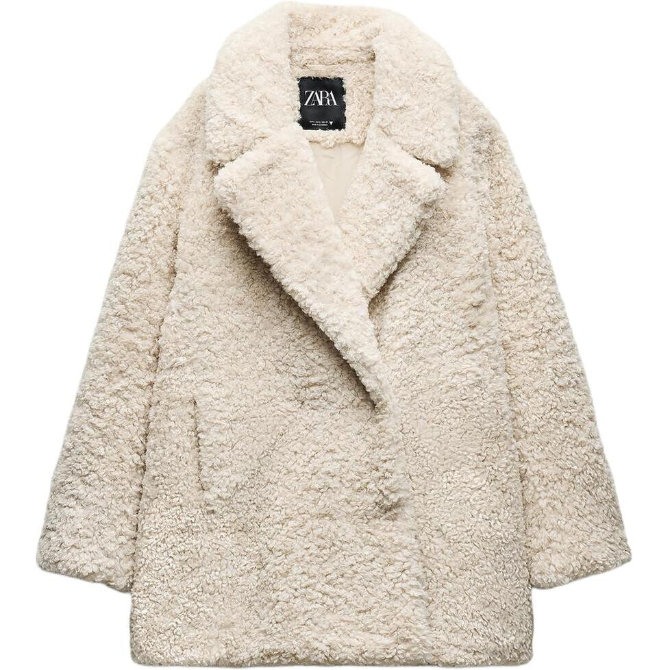 ZARA Trf Coats Women's Frosted White