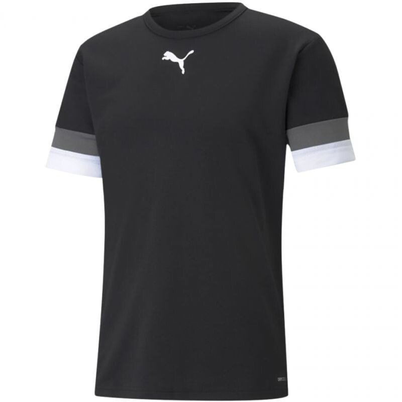 Мужская футболка спортивная черная с логотипом Puma teamRISE Jersey M 704932 03