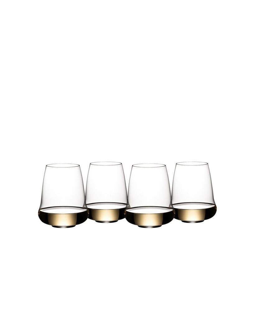 Riedel sL Stemless Wings Aromatic White Wine/Champagne Glass, Set of 4