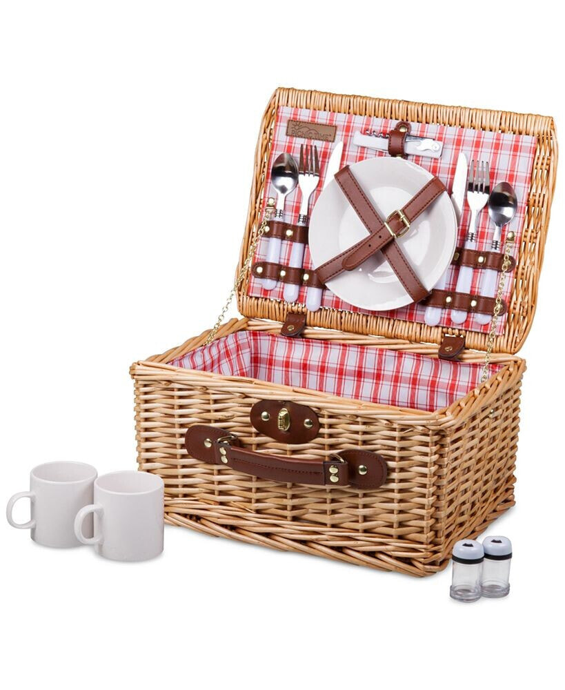 Plaid Red Catalina Picnic Basket