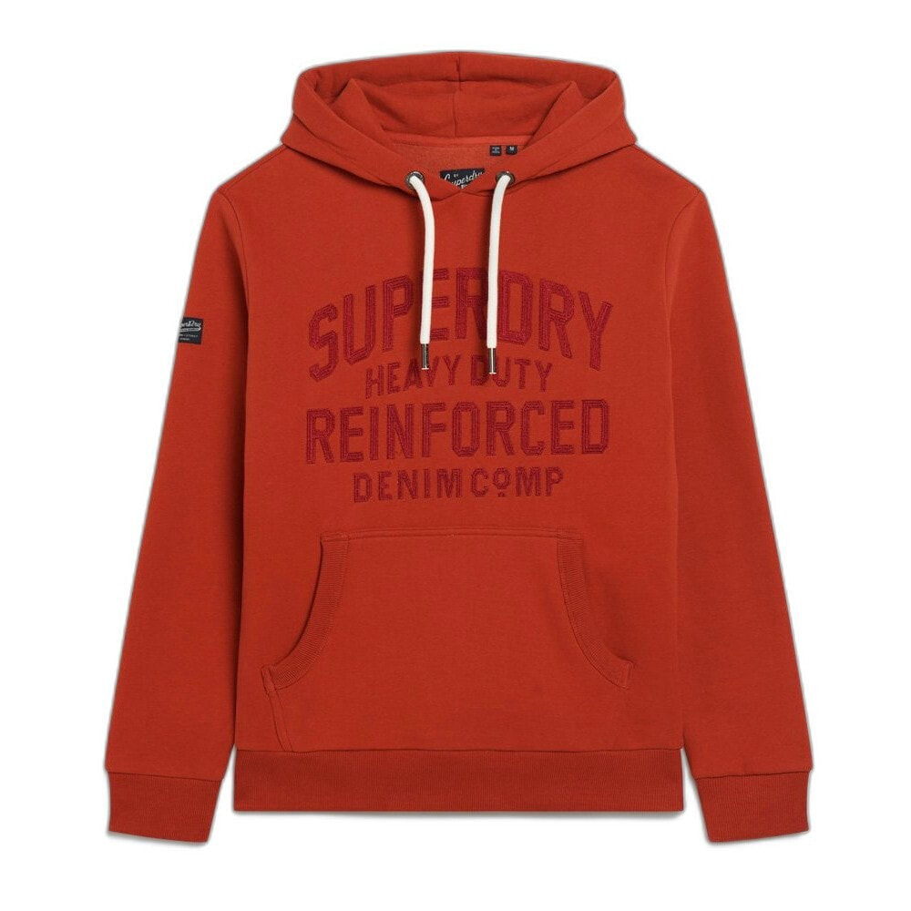 SUPERDRY Worker Script Embroidered Graphic Hoodie