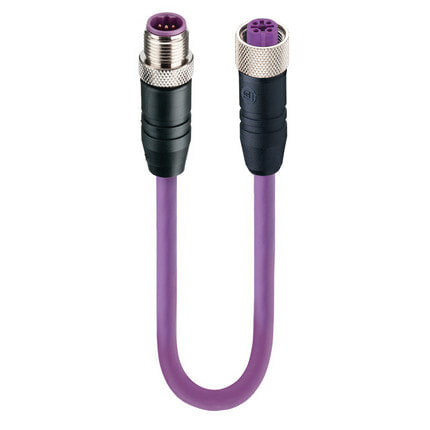 Belden 12589 - 3 m - M12 - M12 - Male/Female - Violet - Polyurethane (PUR)