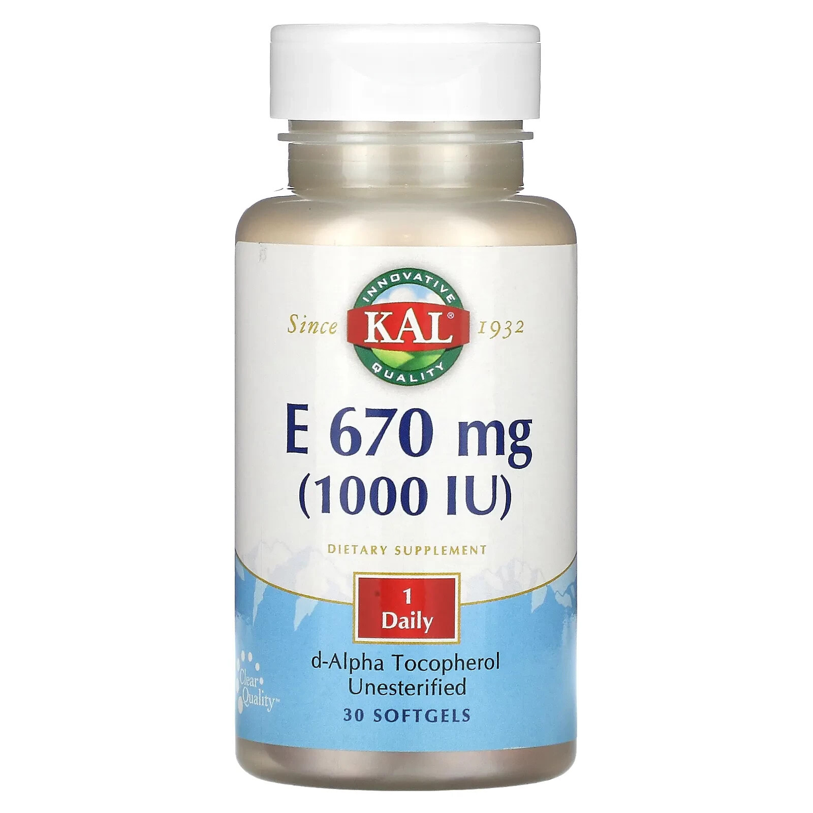 KAL, E, 670 мг (1000 МЕ), 30 мягких таблеток