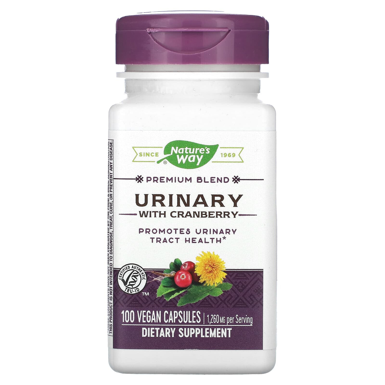 Urinary with Cranberry, 1,260 mg, 100 Vegan Capsules (420 mg per Capsule)