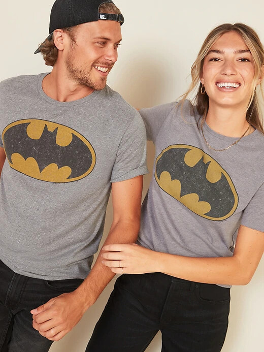 Мужская футболка повседневная серая с принтом Old Navy DC Comics&153 Batman Tee for Adults Heather Gray