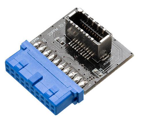 Akasa AK-CBUB51-BK гендерный адаптер USB 3.0 19-pin header USB 3.1 A Синий