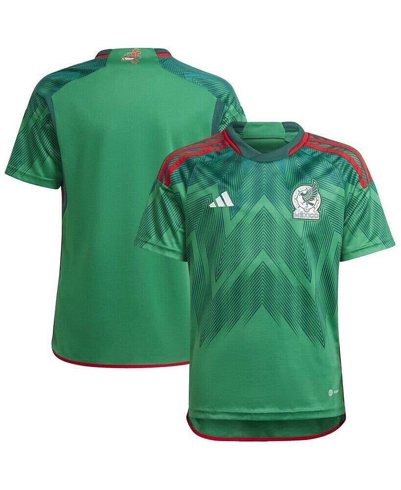adidas big Boys Green Mexico National Team 2022/23 Home Blank Replica Jersey
