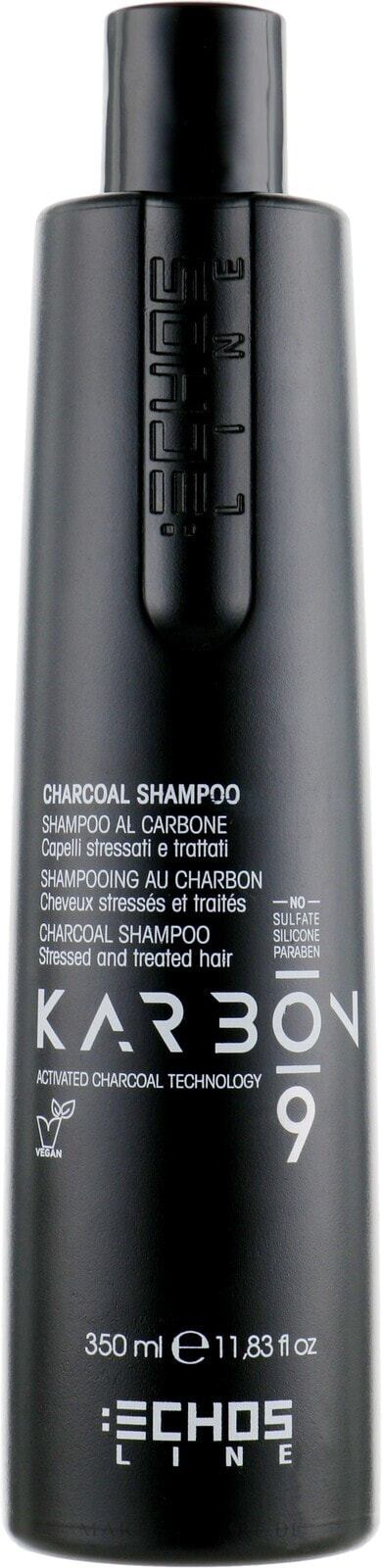 Shampoo mit Aktivkohle für strapaziertes und behandeltes Haar - Echosline 9 Charcoal Shampoo