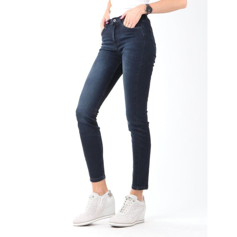 Женские джинсы  скинни со средней посадкой   укороченные синие Inny