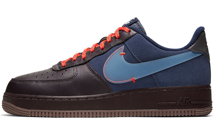 Nike Air Force 1 Low 复古潮流休闲 低帮 板鞋 男女同款 黑蓝拼接 / Кроссовки Nike Air Force 1 Low CQ6367-600