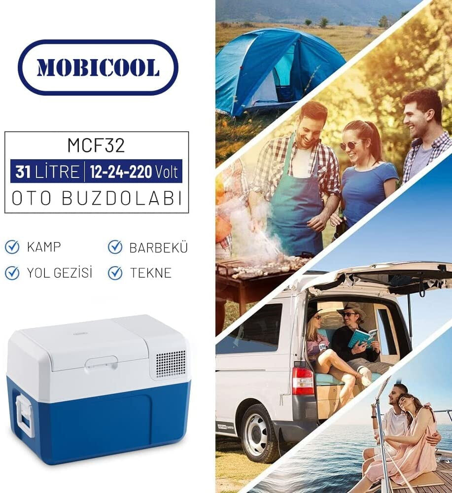 Mobicool MCF40 Electric Compressor Cool Box Mini Fridge for Car Truck Boat  + Socket A+ [Energy Class C] Size: 32 L: Buy Online in the UAE, Price from  2102 EAD & Shipping