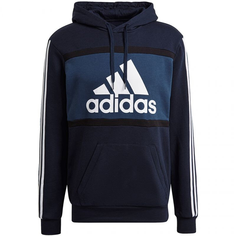 Мужское худи с капюшоном спортивное синее с логотипом Adidas Essentials Hoodie M GV0252