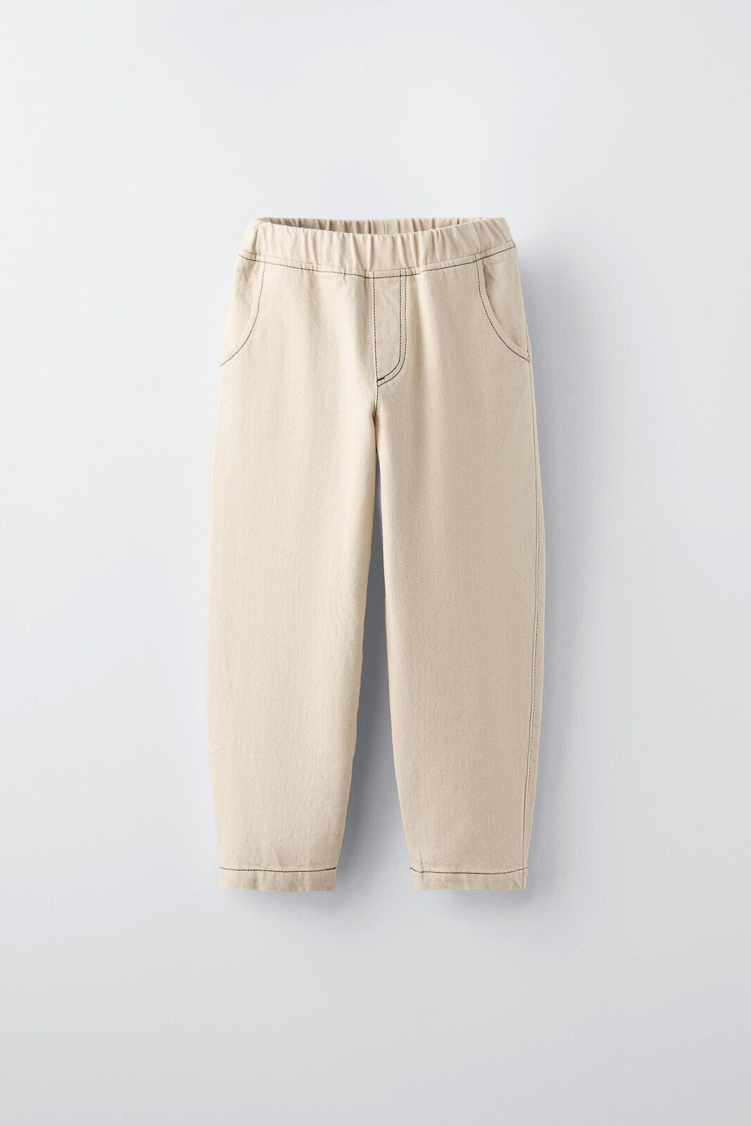 Ecru twill trousers