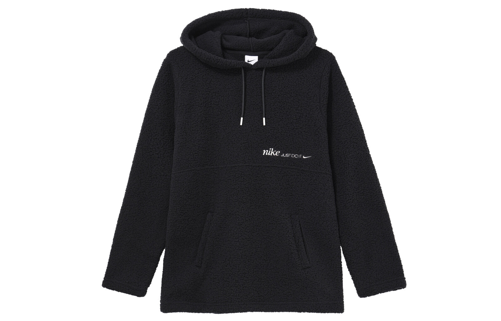 Nike Therma-FIT Women'ss Logo Letter Print Hooded Pullover Sweatshirt Black