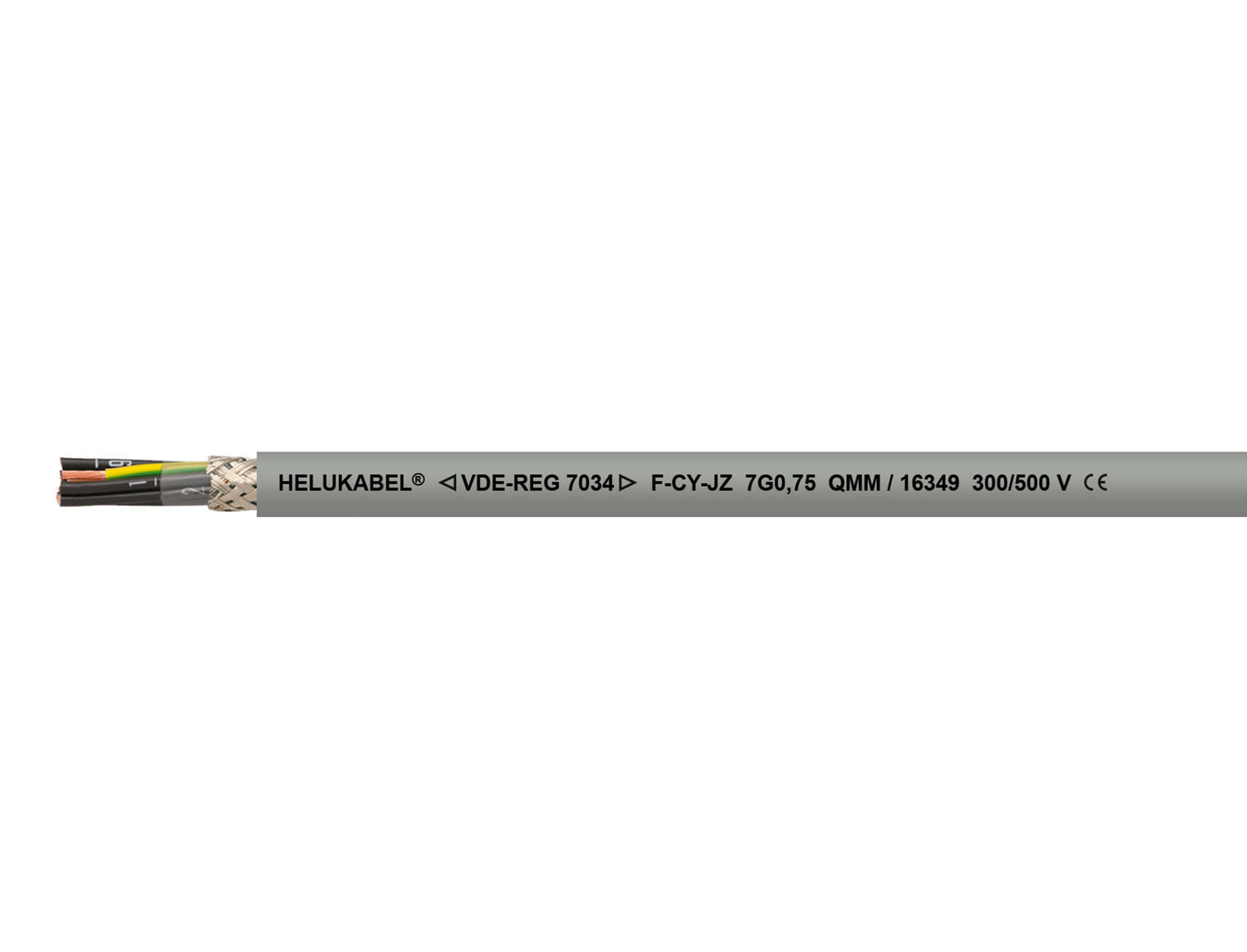 Helukabel HELU F-CY-OZ 2x0.5 16320 - Low voltage cable - Grey - Polyvinyl chloride (PVC) - Polyvinyl chloride (PVC) - Cooper - -10 - 80 °C