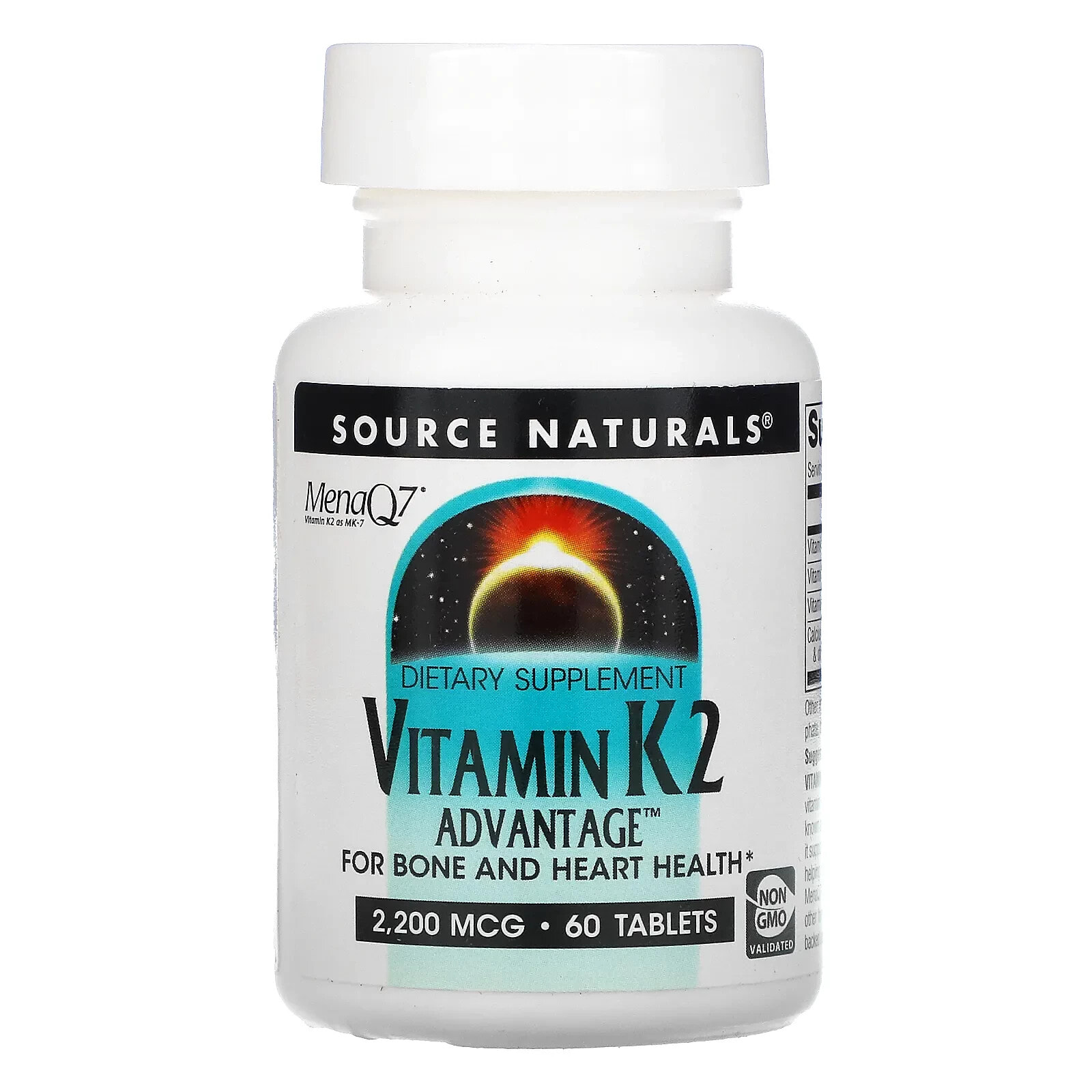 Vitamin K2, 2,200 mcg, 60 Tablets