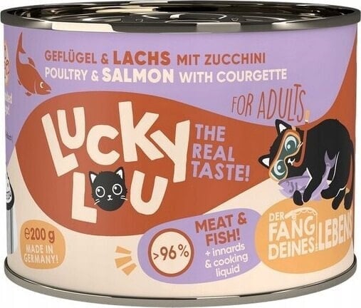 Lucky Lou Lucky Lou Lifestage Adult Drób i łosoś puszka 200g